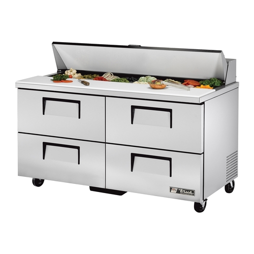 True TSSU-60-16D-4-HC 60" Refrigerated 16 Pan Sandwich/Salad Table w/ 4 Drawers