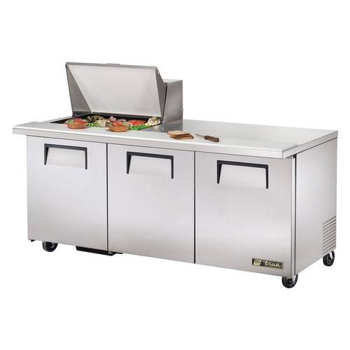 True TSSU-72-12M-B-HC 72" Refrigerated 12 Pan Mega Top Sandwich Prep Table