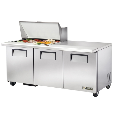 True TSSU-72-15M-B-HC 72" Stainless Steel 15 Pan Mega Top Sandwich/Salad Unit 