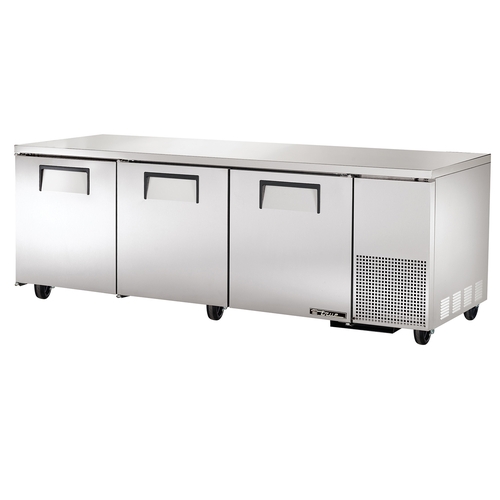 True TUC-93-HC 93" Stainless Steel 3 Door Deep Undercounter Refrigerator