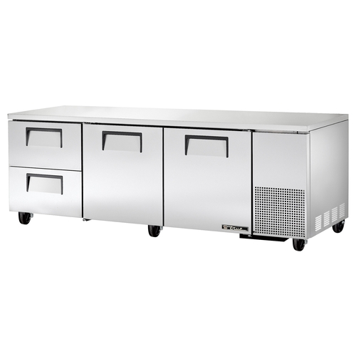 True TUC-93D-2-HC 93" Stainless Steel 2 Drawer Deep Undercounter Refrigerator