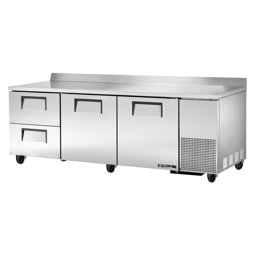 True TWT-93D-2-HC 93" Deep 2 Drawer Work Top Refrigerator w/ 4" Backsplash