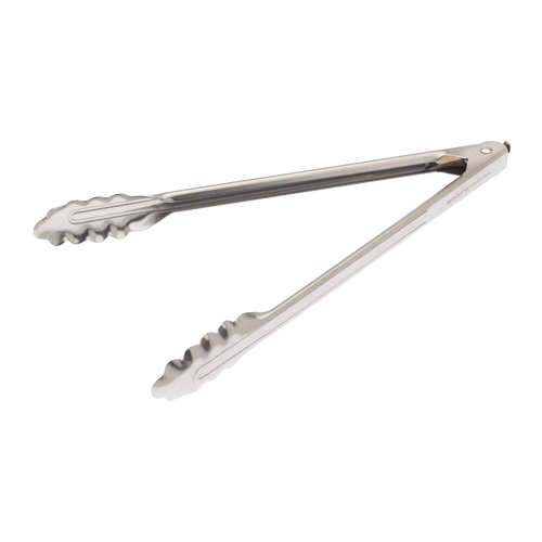 Mercer Culinary M21512LK 12" Stainless Steel Locking Utility Tongs w/ Scalloped End 