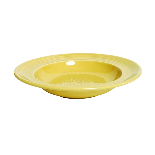 Tuxton China Inc CSD-090 Concentrix 12 oz. Rimmed Ceramic Saffron Soup Bowl - 2 Doz