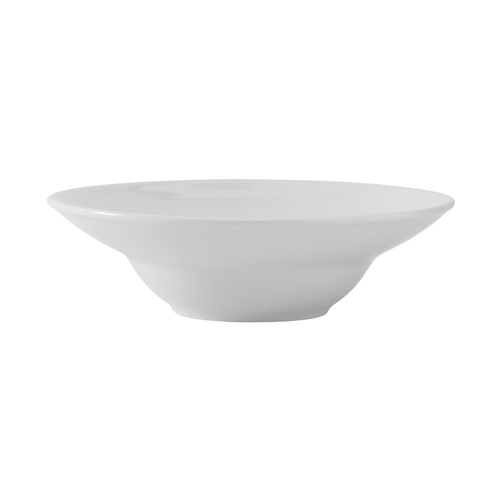 Tuxton China Inc FPD-087 Pacifica 10-1/2 oz. Porcelain White Rim Soup Bowl - 2 Doz