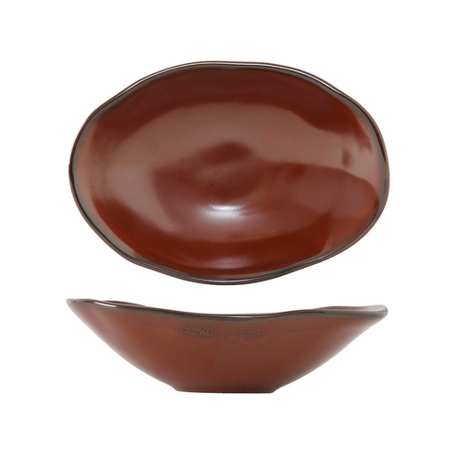 Tuxton China Inc GAR-402 Artisan 11-1/2 oz. Agave Red Rock Capistrano Bowl - 1 Doz