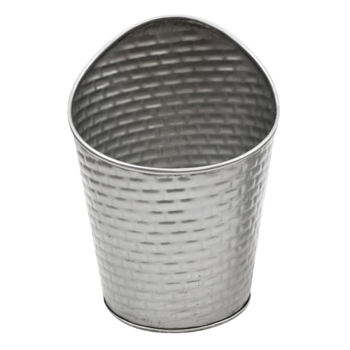 TableCraft GTSS375 Brickhouse™ Stainless Steel 10 oz. Angled Fry Cup - 1 Doz