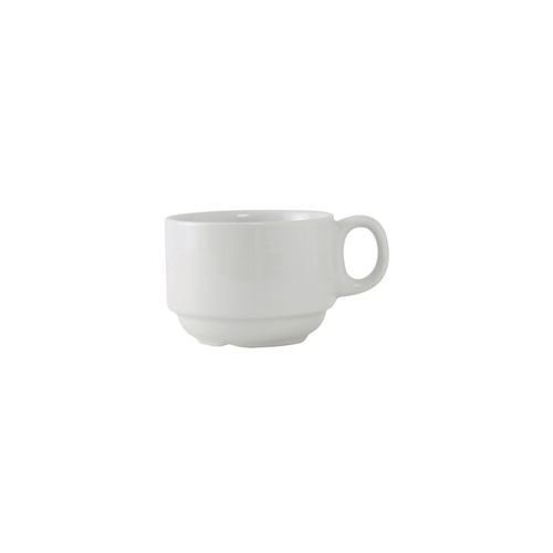 Tuxton China Inc ALF-0703 Alaska/Colorado 7 oz Stackable Porcelain White Cup - 3 Doz
