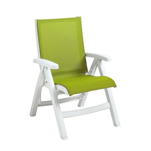 Grosfillex UT093004 Jamaica Beach Midback Fern Green Outdoor Folding Chair