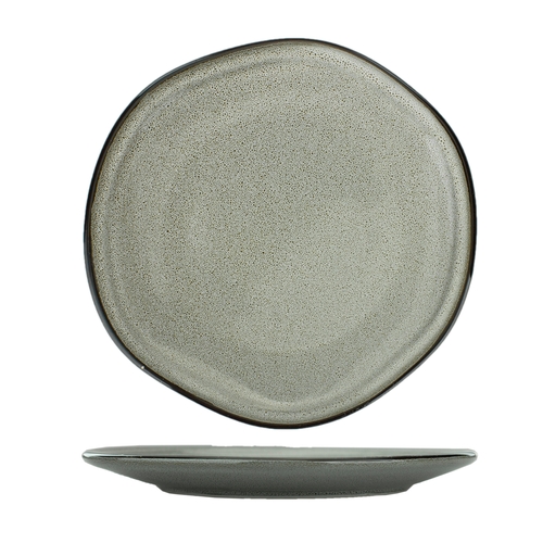 International Tableware, Inc LU-5-AS Luna 5-1/2" Diameter Ash Stoneware Plate - 3 Doz