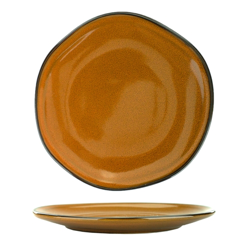 International Tableware, Inc LU-16-TA Luna 10.5" Diameter Terracota Stoneware Plate - 1 Doz