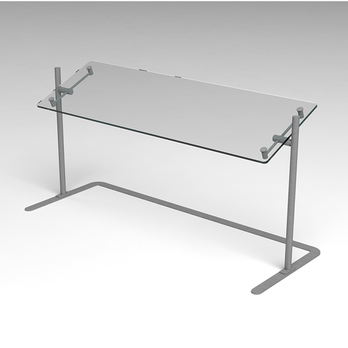 Premier Metal & Glass RTS-PORTABLE 48 48" Wide Stainless Steel Self-Serve Portable Sneeze Guard