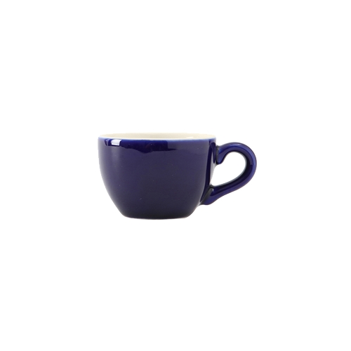 Tuxton China Inc B2F-0301 Europa 3 oz. American Cobalt/Eggshell Cappuccino Cup - 3 Doz