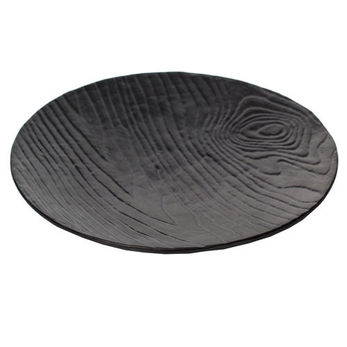 GET 15003217001 Sustain Black Melamine 32 oz. 11.25" dia. Coupe Plate-6 Each