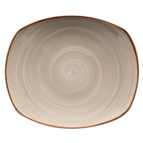 GET PP1607722612 Corona Artisan Grey Porcelain 10" dia. Rolled Edge Plate