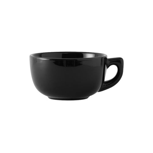 Tuxton China Inc BBF-1402 Duratux 14 oz. Black Ceramic Cappuccino Cup - 2 Doz