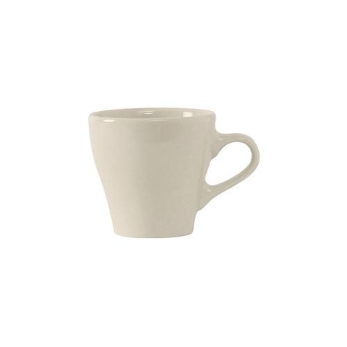 Tuxton China Inc BEF-0308 Europa 3 oz. American White/Eggshell Cappuccino Cup - 2 Doz