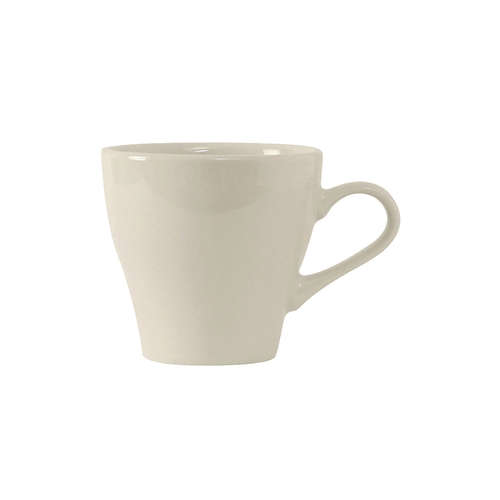 Tuxton China Inc BEF-1208 Europa 12 oz. American White/Eggshell Cappuccino Cup - 2 Doz