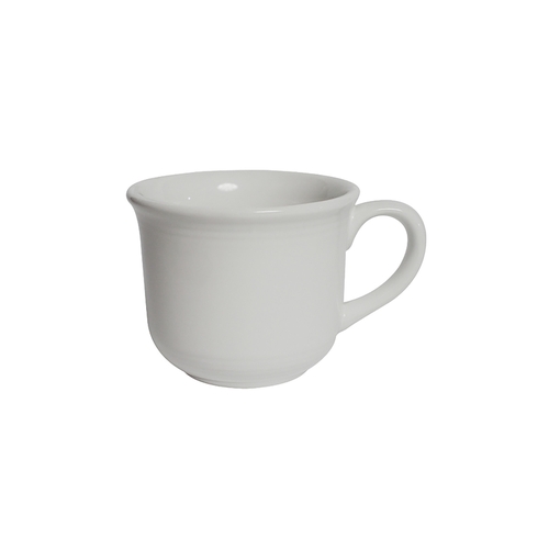 Tuxton China Inc CWF-0702 Concentrix 8 oz. White Ceramic Round Cup - 2 Doz
