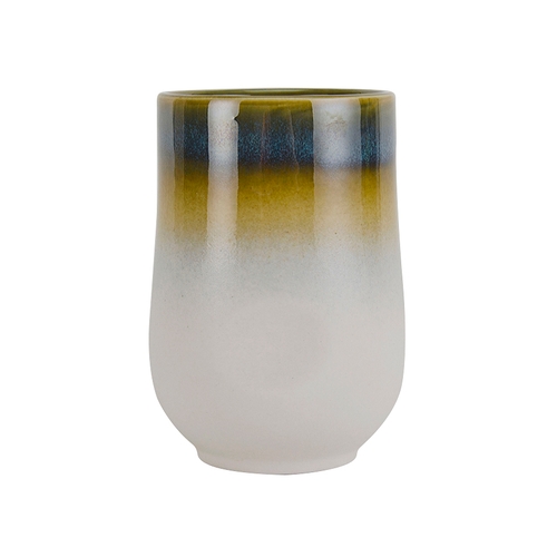 Tuxton China Inc GAK-151 Artisan 10 oz. Peacock Ceramic Cocktail Tumbler - 1 Doz