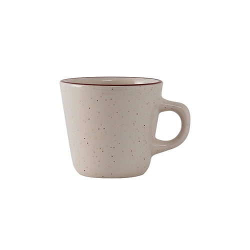 Tuxton China Inc TBS-001 Bahamas 7 oz. Amr White/Eggshell w/ Brown Speckle Cup - 3 Dz