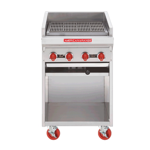 American Range ADJF-72 72" Stainless Steel Floor Model Radiant Gas Charbroiler