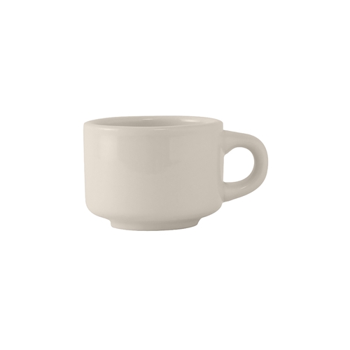 Tuxton China Inc TRE-023 Reno/Nevada 7 oz. American White/Eggshell Ceramic Cup - 3 Dz