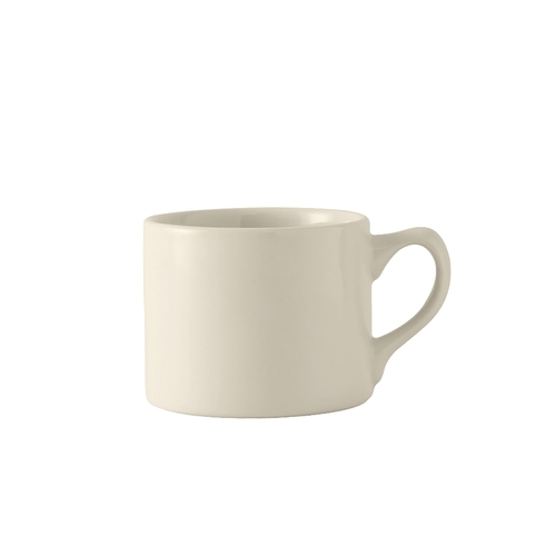 Tuxton China Inc TRE-965 Reno 10 oz. American White/Eggshell Steakhouse Cup - 2 Dz