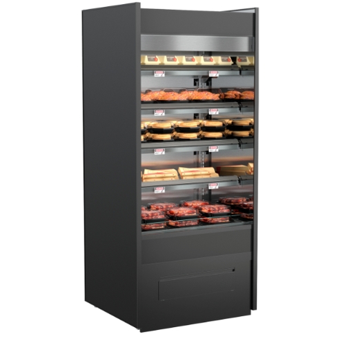 Structural Concepts B2432H Oasis 24.75" Black Self-Service Heated Merchandiser