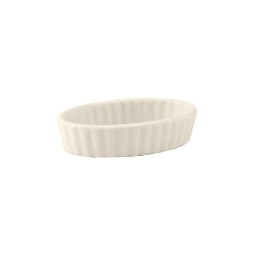 Tuxton China Inc BEK-0306 DuraTux 3 oz. Eggshell Ceramic Crème Brule Dish - 2 Doz