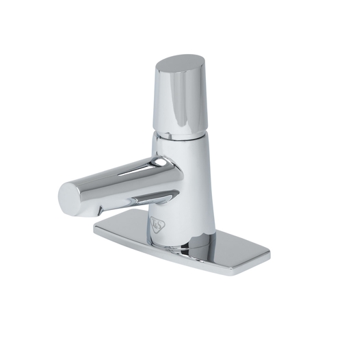 T&S Brass BP-0723-4DP LakeCrest Aesthetic Deck Mount Single Hole Metering Faucet 