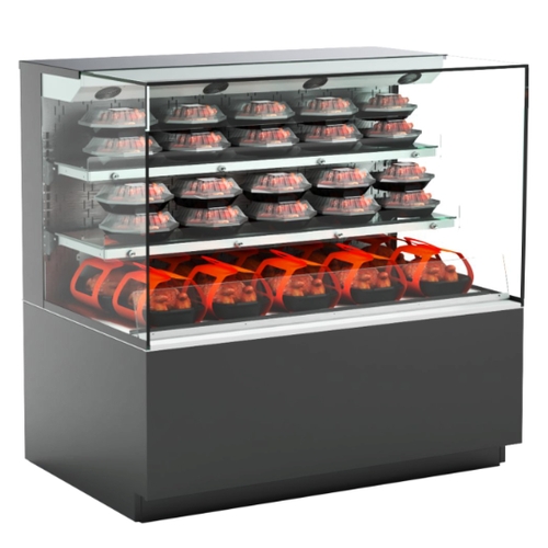 Structural Concepts NR4847HSSV Reveal 47.75" Powder Coated Heated Self-Service Display Case