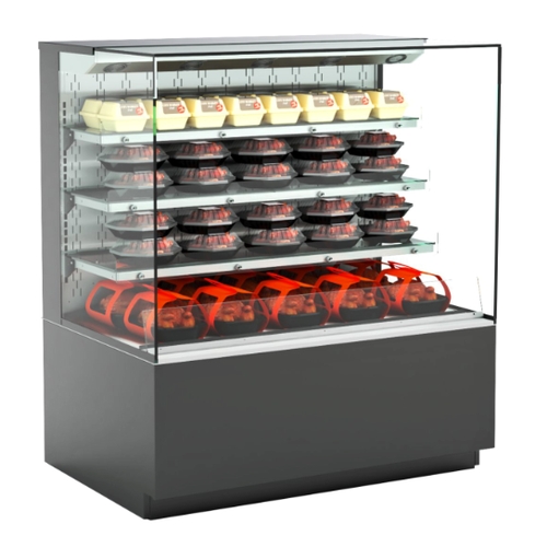 Structural Concepts NR4855HSSV Reveal 47.75" Powder Coated Heated Self-Service Display Case