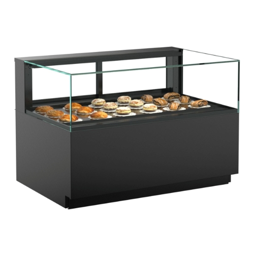 Structural Concepts NR4833DSV Reveal 48" Black Exterior Dry Display Case w/ Sliding Door