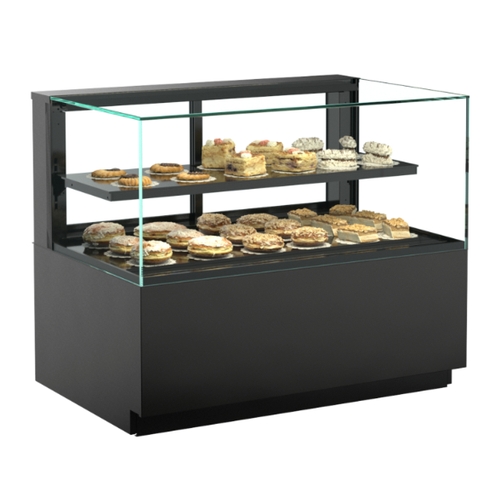 Structural Concepts NR4840DSV Reveal 48" Black Exterior Dry Display Case w/ Sliding Door