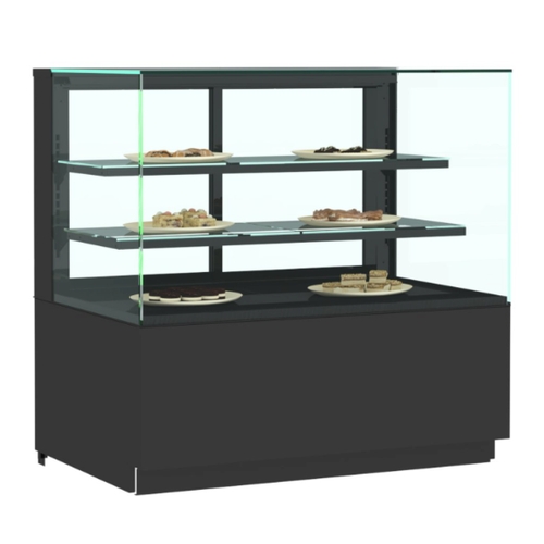 Structural Concepts NR4847DSV Reveal 48" Black Exterior Dry Display Case w/ Sliding Door