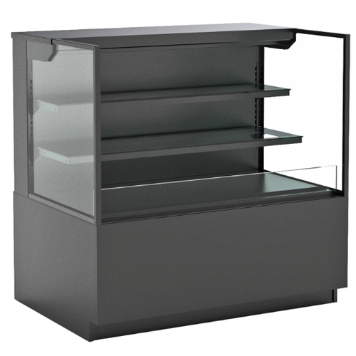 Structural Concepts NR3647DSSV Reveal 36" Black Exterior Dry Display Case w/ Solid Rear