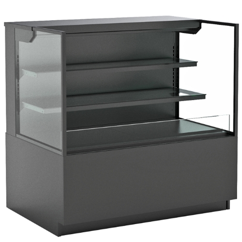 Structural Concepts NR4847DSSV Reveal 48" Black Exterior Dry Display Case w/ Solid Rear