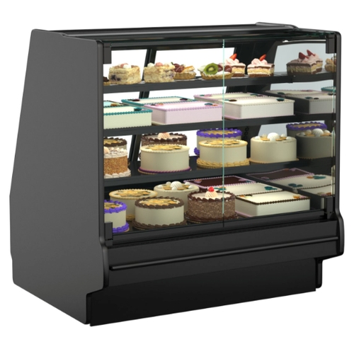 Structural Concepts GHSV1252RLB Fusion 148.5"x43" Remote Refrigerated 3 Shelf Display Case