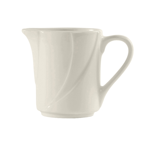 Tuxton China Inc ASU-100 San Marino 5 oz. Pearl White Ceramic Creamer - 1 Doz