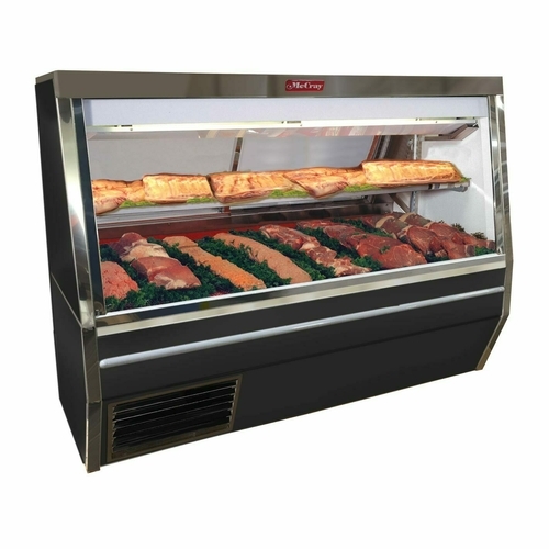Howard McCray SC-CMS34N-12-BE-LED 12' Narrow Depth Double Duty Red Meat Display Case - Black
