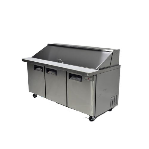 Peach Foodservice PST-72M 71" Wide 30 Pan Mega Top Sandwich Salad Prep Table