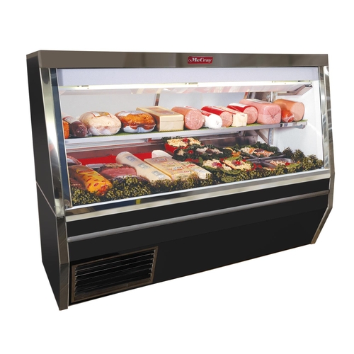 Howard McCray SC-CDS34N-12-BE-LED 12ft Narrow Depth Double Duty Deli Case - Black Exterior