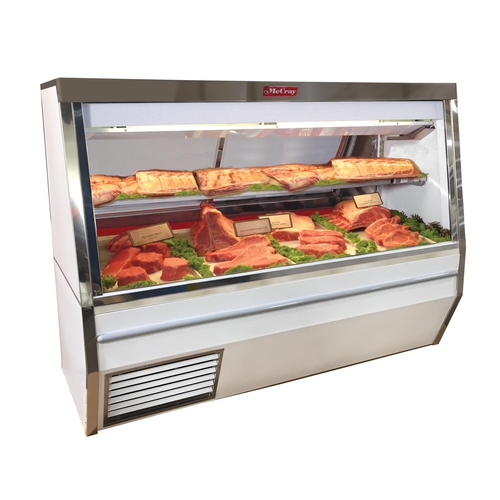 Howard McCray SC-CMS34N-4-LED 4' Narrow Depth Double Duty Red Meat Display Case - White