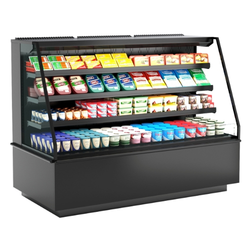 Structural Concepts NM7255RSSA Blend 72" Black Refrigerated Open Front Display Case