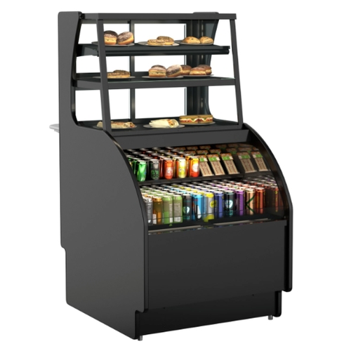 Structural Concepts C3Z3667 Oasis 36" Refrigerated Merchandiser w/ 2 Upper Shelves