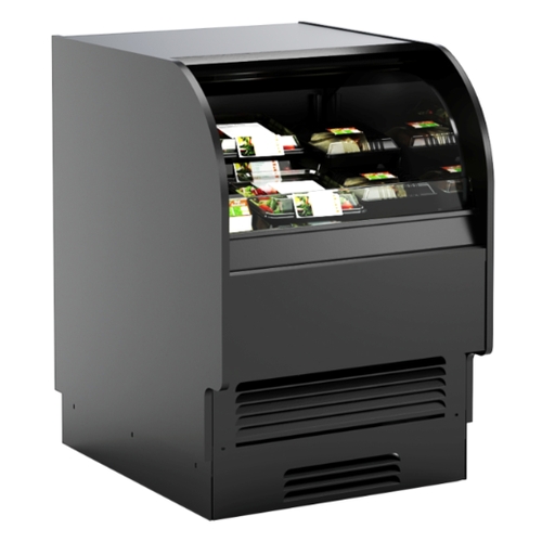 Structural Concepts CO2739R Oasis 27.5" Black Refrigerated Open Air Merchandiser Case