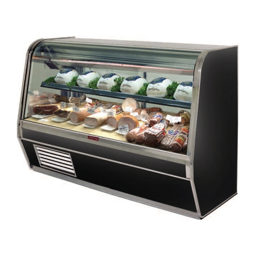 Howard McCray SC-CDS32E-6C-BE-LED 74" Single Duty Endless Curved Glass Deli Display Case Black