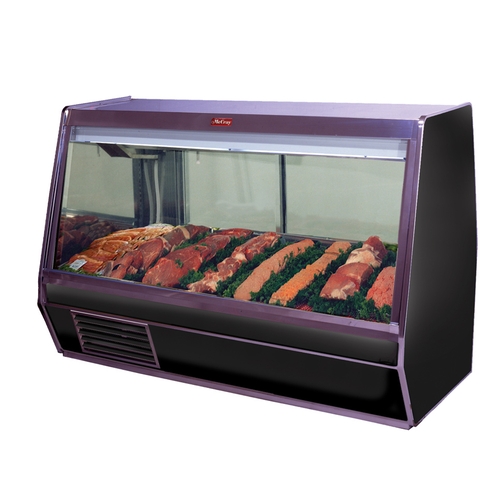Howard McCray SC-CMS32E-8-BE-LED 98" Endless Single Duty Red Meat Display Case Black