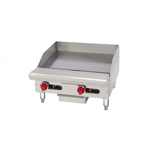 American Range ARSMG-24 24" Countertop Manual Gas Griddle w/ 1" Thick Plate